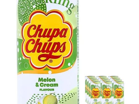 Chupa Chups Melon & Cream Sparkling Drink Multipack, 24 x 250 ml Supply