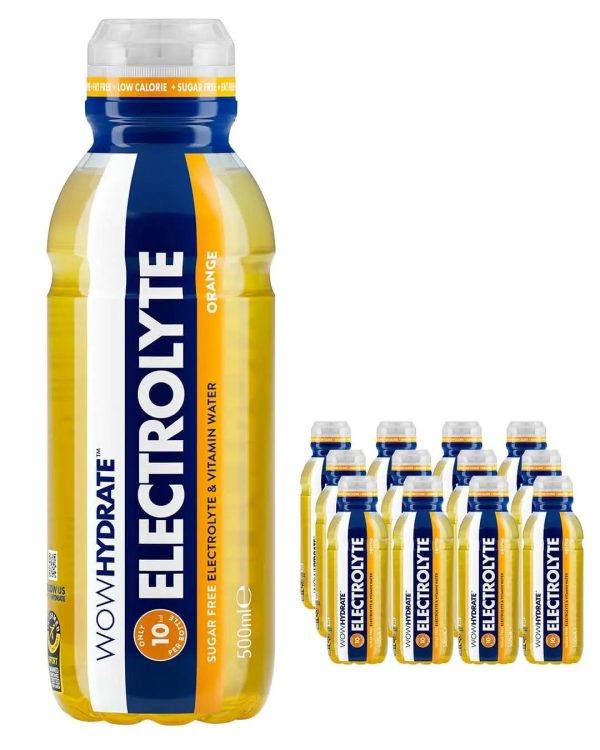 Wow Hydrate Electrolyte Orange Drink Multipack, 12 x 500 ml Sale