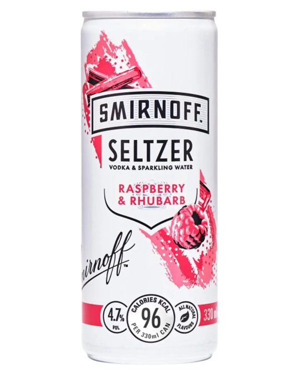 Smirnoff Seltzer Raspberry & Rhubarb, 250 ml Discount