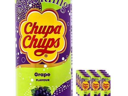 Chupa Chups Grape Sparkling Drink Multipack, 24 x 250 ml Fashion