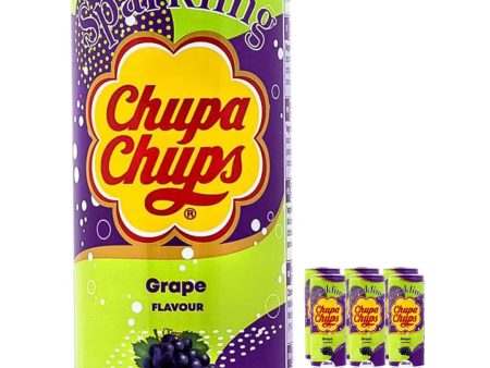 Chupa Chups Grape Sparkling Drink Multipack, 6 x 250 ml Supply