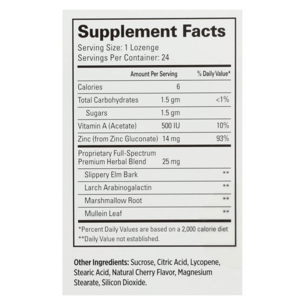 Quantum Research Cold Season Plus Zinc - Cherry - 24 Lozenges Online Sale