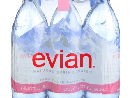 Evians Spring Water Spring Water - Plastic - Case Of 2 - 6 1 Ltr Discount