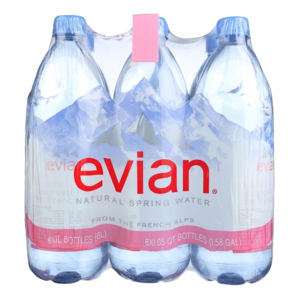 Evians Spring Water Spring Water - Plastic - Case Of 2 - 6 1 Ltr Discount