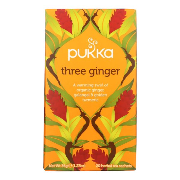 Pukka - Tea Organic Two Three Ginger - Case Of 4-20 Bags Fashion