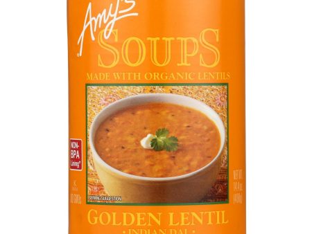 Amy s - Soup - Organic - Lentil - Golden - Case Of 12 - 14.4 Oz on Sale