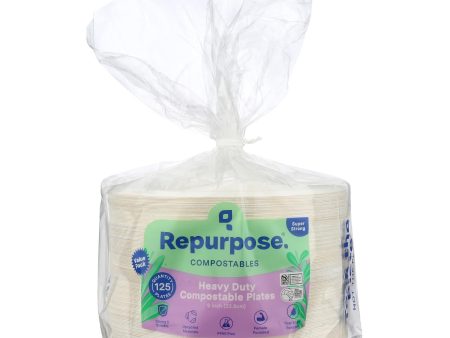 Repurpose - Plates Heavy Duty Compost - Case Of 4-125 Count For Sale