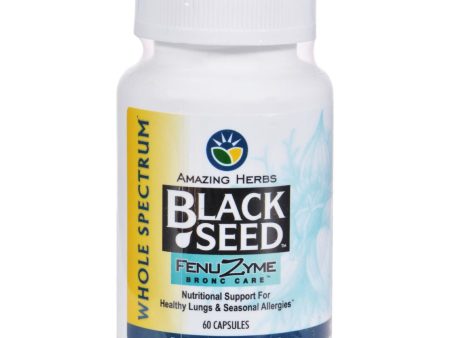 Amazing Herbs - Black Seed Fenuzyme Bronc Care - 60 Capsules Cheap