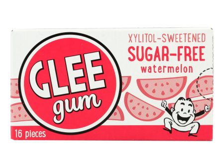 Glee Gum Chewing Gum - Wild Watermelon - Sugar Free - Case Of 12 - 16 Pieces on Sale