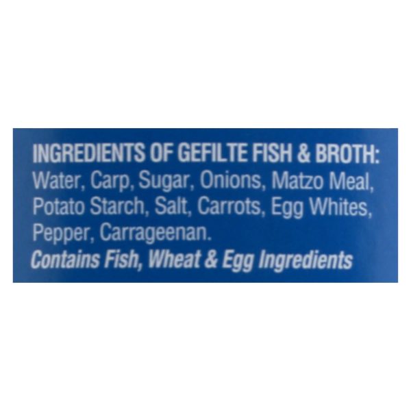 Yehuda Matzo Gelfilte Fish - Sweet - Case Of 12 - 24 Oz. For Cheap