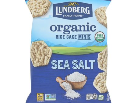 Lundberg Family Farms - Rice Cakes Mini Sea Salt - Case Of 24 - 1 Oz For Sale