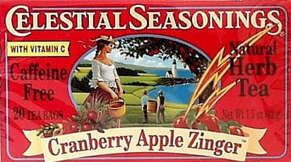 Celestial Seasonings Cranberry Apple Zinger Tea - 1 box Hot on Sale