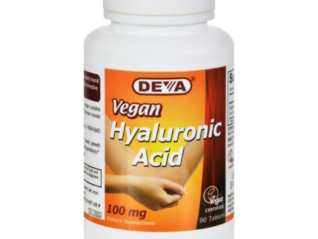 Deva Vegan Vitamins - Hyaluronic Acid - 100 Mg - Vegan - 90 Tablets For Sale