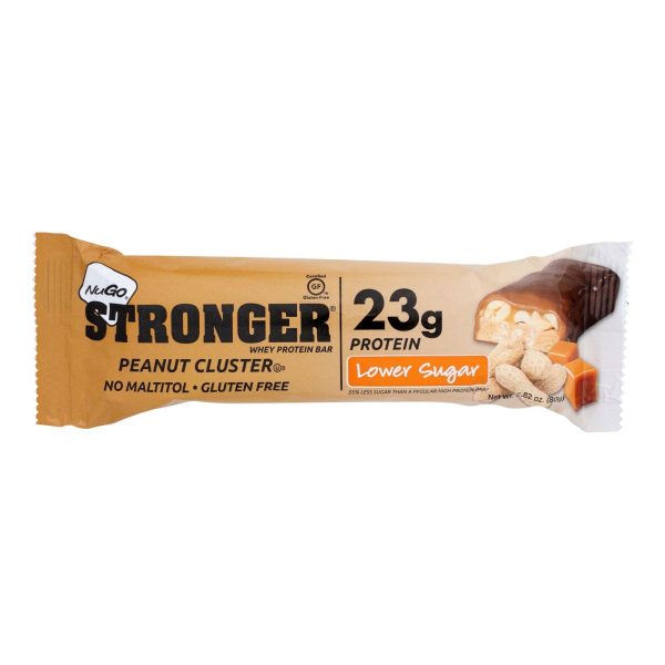 Nugo Nutrition Bar - Stronger Peanut Cluster - 2.82 Oz - Case Of 12 Sale