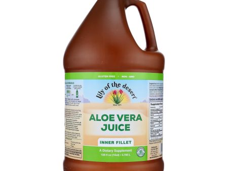 Lily Of The Desert - Aloe Vera Juice - Inner Fillet - Case Of 4 - 1 Gallon Sale