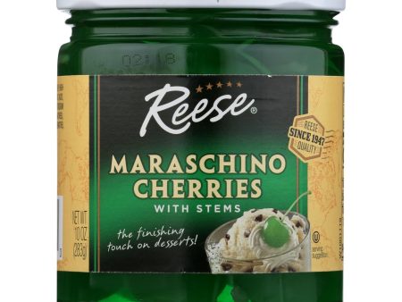 Reese Cherry - Maraschino - Green With Stems - Case Of 12 - 10 Oz Discount