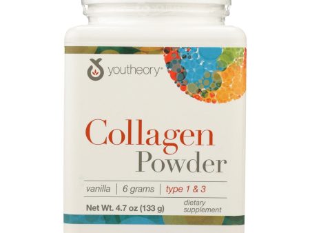 Youtheory Collagen - Powder - Vanilla - 4.7 Oz Online now