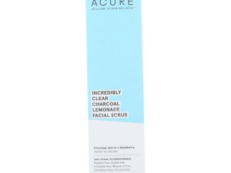 Acure - Charcoal Lemonade Facial Scrub - Incredibly Clear - 4 Fl Oz. Hot on Sale