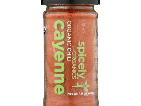 Spicely Organics - Organic Cayenne Pepper - Case Of 3 - 1.6 Oz. Online