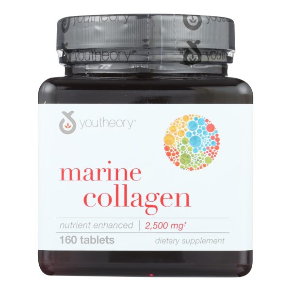 Youtheory Marine Collagen - Type 1 And 3 - Advanced Formula - 160 Tablets Hot on Sale