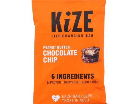 Kize Concepts - Energy Bar Raw Peanut Butter Chocolate Chip - Case Of 10-1.5oz Supply