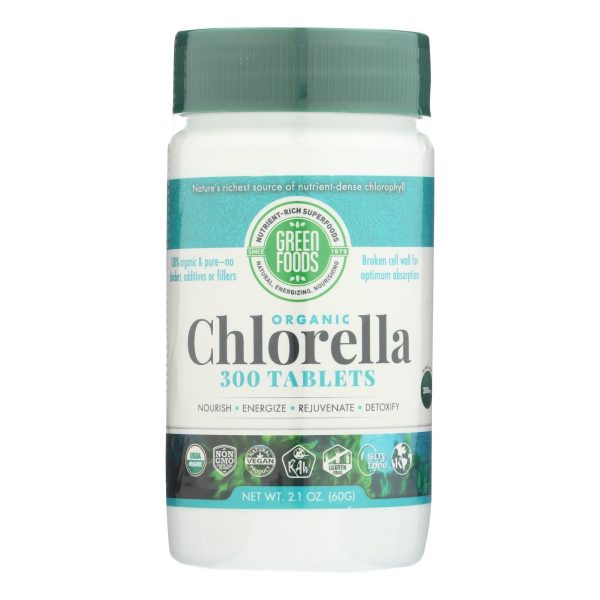 Green Foods Organic Chlorella - 200 Mg - 300 Tablets For Discount