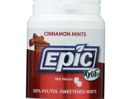 Epic Dental - Xylitol Mints - Cinnamon Xylitol Bottle - 180 Ct For Sale