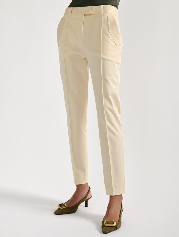 Sand stretch cotton gabardine Roxy trousers Hot on Sale