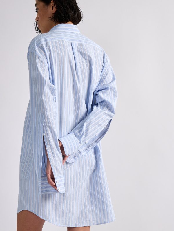 Oxford stripe shirt dress Online