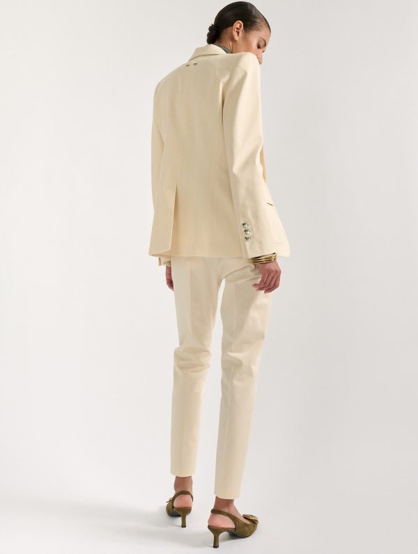 Sand stretch cotton gabardine Roxy trousers Hot on Sale