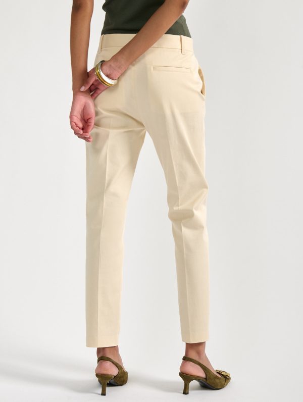 Sand stretch cotton gabardine Roxy trousers Hot on Sale