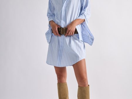 Oxford stripe shirt dress Online