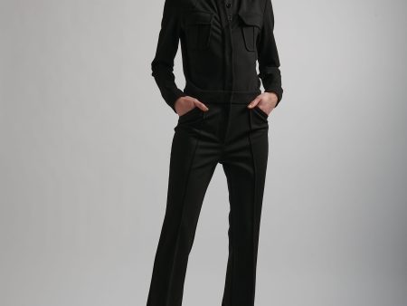 Black jumpsuit in milano jersey Hot on Sale