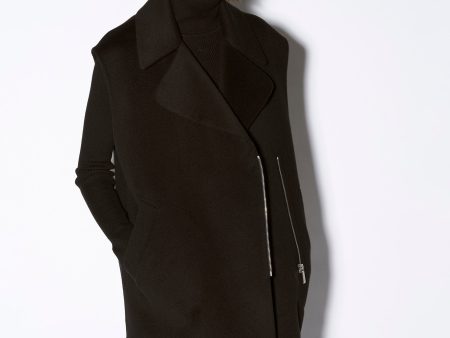 Black double-faced wool sleeveless jacket For Discount